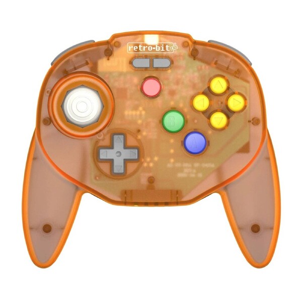 Retro-Bit Tribute64 N64 2.4GHz Wireless Controller (Orange Hawk)