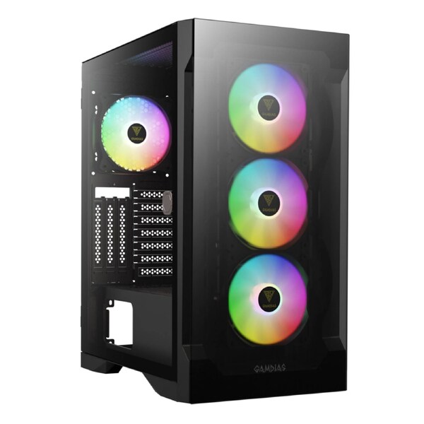 Gamdias Talos E2 ELITE Computer Case ATX Mid Tower Gaming PC Case with 4x ARGB Fans