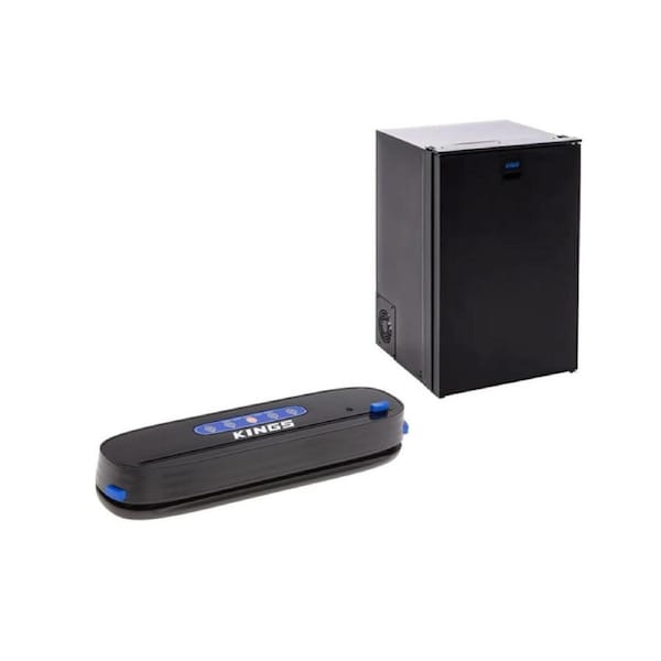 Kings Stayzcool 110L Upright Fridge Freezer -12V/24V - Reversible Door - Ute caravan boats camping picnic + Vacuum Sealer