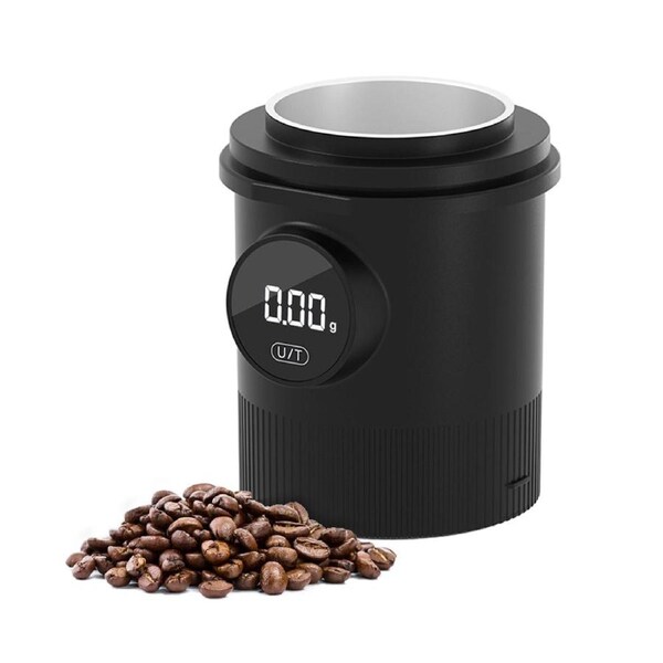 Mornest Espresso Dosing Cup with Scale – 58mm Portafilter Compatible, 0.1g Precision, USB-C Rechargeable with LED Display, Mess-Free Coffee Workflow (Black)