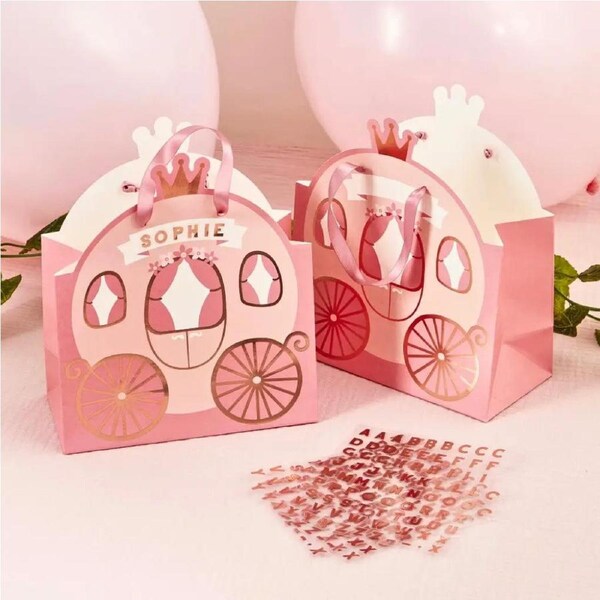 Little Princess Carriage Customisable Party Bags 4pk