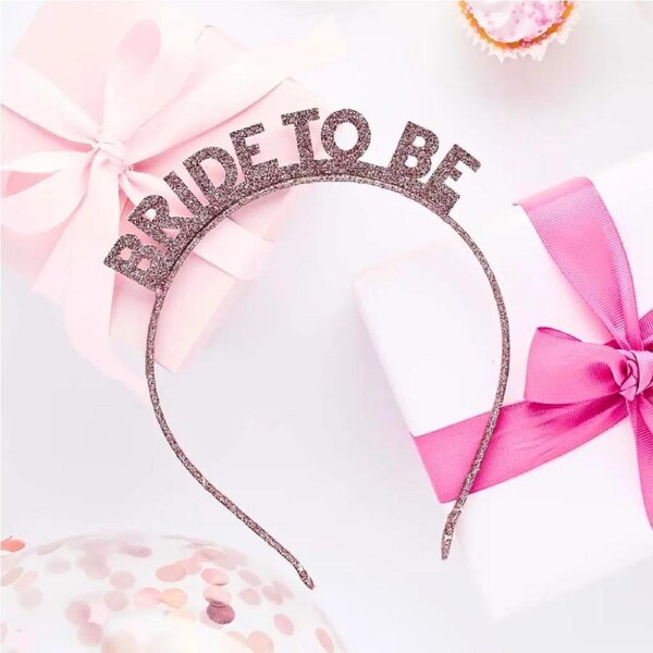 Rose Gold ‘Bride To Be’ Glitter Headband