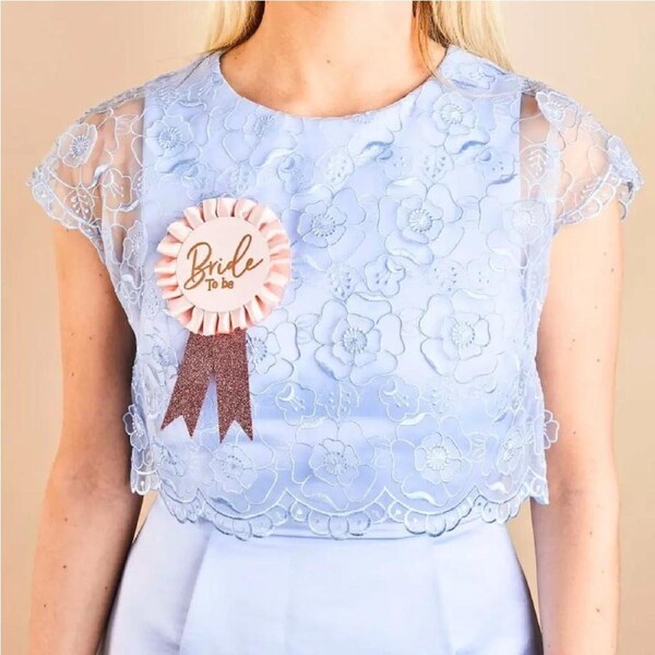 Blush Pink Bride To Be Badge