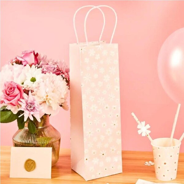 Ditsy Daisies Bottle Gift Bag