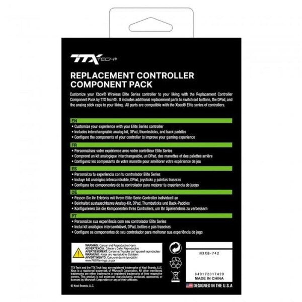TTX Tech Replacement Controller Component Pack for Xbox Elite (Silver)