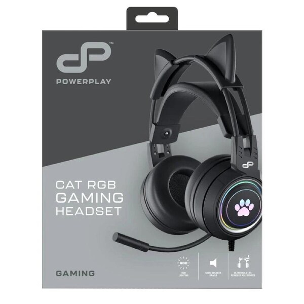 PowerPlay Cat RGB Gaming Headset (Black)