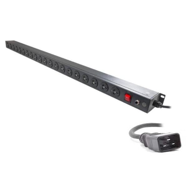 Serveredge Basic Vertical 20 Port PDU,(20) 3 Pin AUS GPO Output (1) IEC C20 Plug Input ,16A,240V