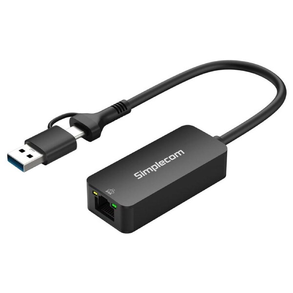 Simplecom NU405 USB-C and USB-A to 2.5G Ethernet Network Adapter