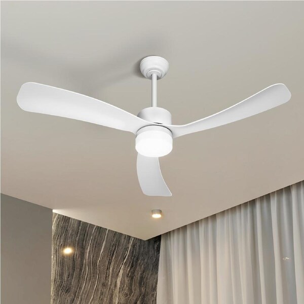 Vevare 52" Ceiling Fan With LED Light DC Motor 5 Speed Fans Remote Control White