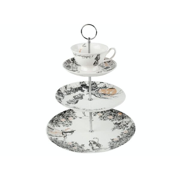 Mikasa x V&A Alice In Wonderland 3 Tier Cake Stand - Gift Boxed