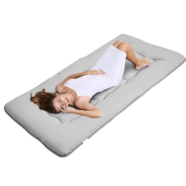 Foldable Floor Mattress Roll Up Futon Mattress Thicken Memory Foam for Bedroom Guest Room and Travel Portable Japanese Sleeping Tatami Mat 1x2m Grey