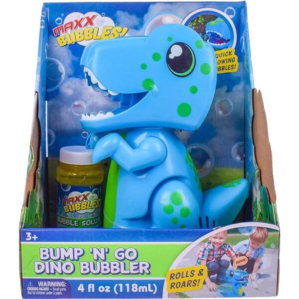 Maxx Bubbles Bump 'N Go Dino Bubbler Toy