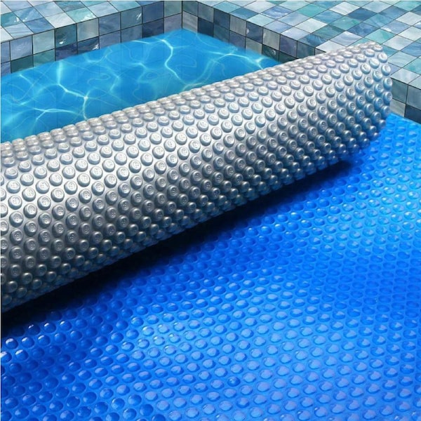 9.5x5m Aqua Buddy Pool Cover 500 Micron Swimming Pool Solar Blanket Blue Silver