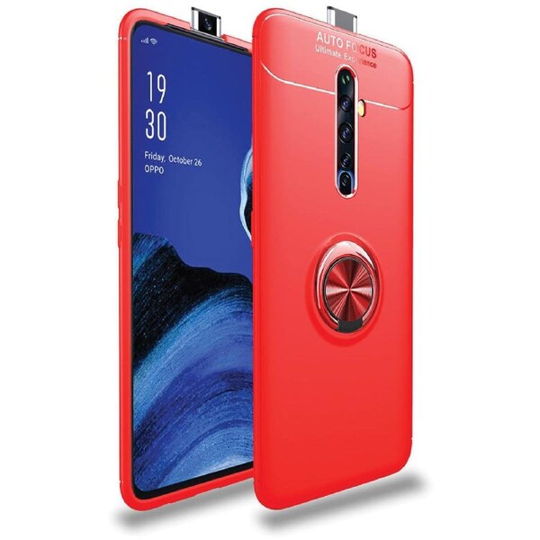 Slim Armor Metal Circle Case For Oppo A5 / A9 2020 - Red