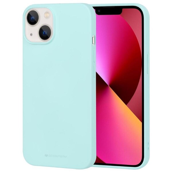 Mint Green Smooth Texture TPU Case - Genuine Goospery Product For iPhone 14 Plus
