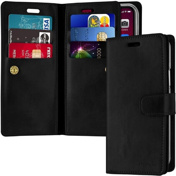 Goospery Mercury Mansoor For iPhone 11 Pro - Black Diary Wallet Phone Case