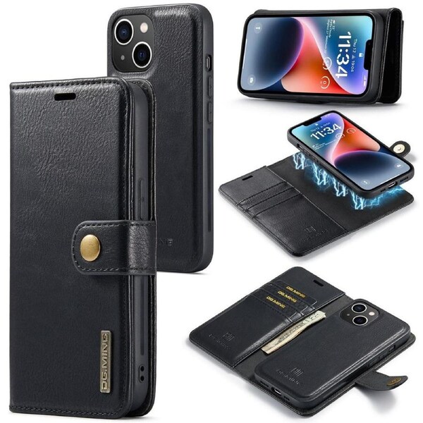 DG.Ming Wallet with Magnetic Case For iPhone 15 - Black