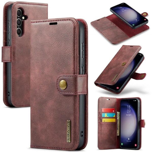 DG.Ming Wallet with Magnetic Case For Galaxy S24 FE - Red