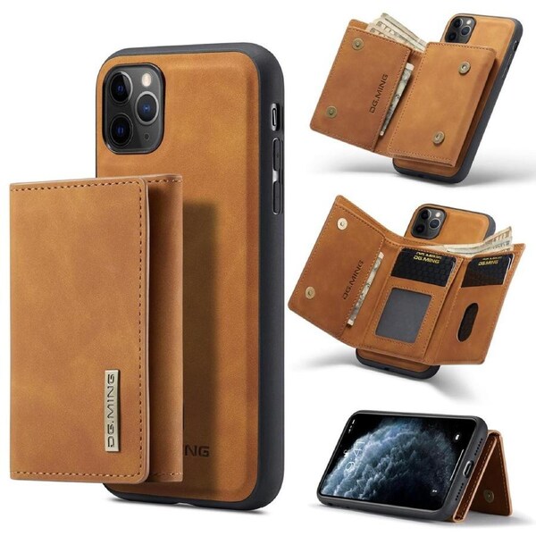 DG.Ming M2 Series 3 Fold Wallet For iPhone 11 Pro Max - Brown