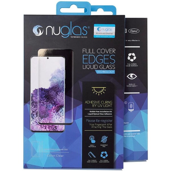 NuGlas UV Glue Tempered Glass For Galaxy S8 - Clear