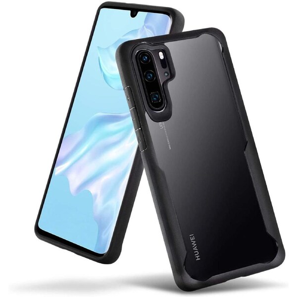 Full Body Clear Shock Proof Case For Huawei P30 - Black