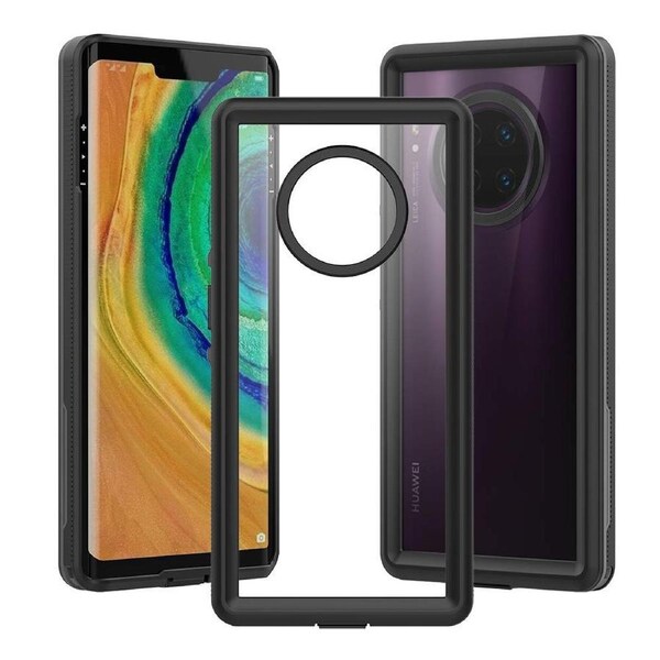 Full Body Clear Shock Proof Case For Huawei Mate 30 Pro - Black