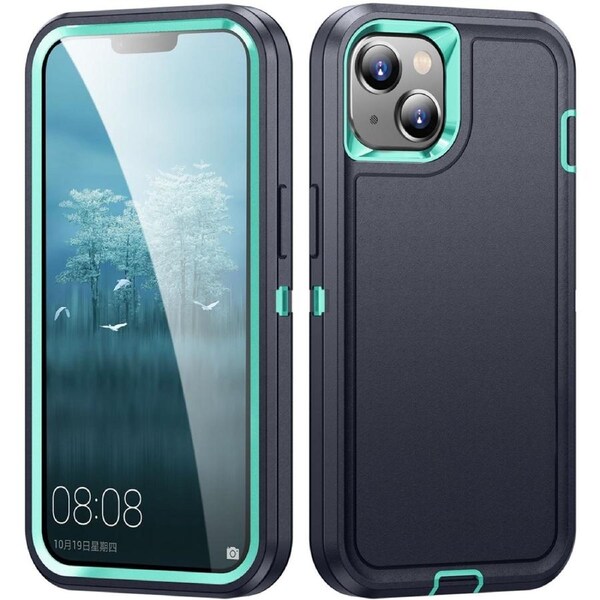 Tradies Case For iPhone 15 - Dark Blue Heavy Duty Shockproof Defender Military Grade