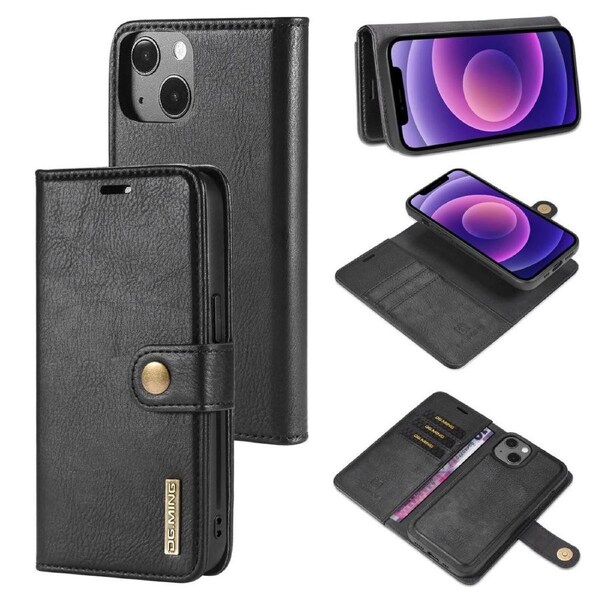 DG.Ming Wallet with Magnetic Case For iPhone 13 Mini - Black