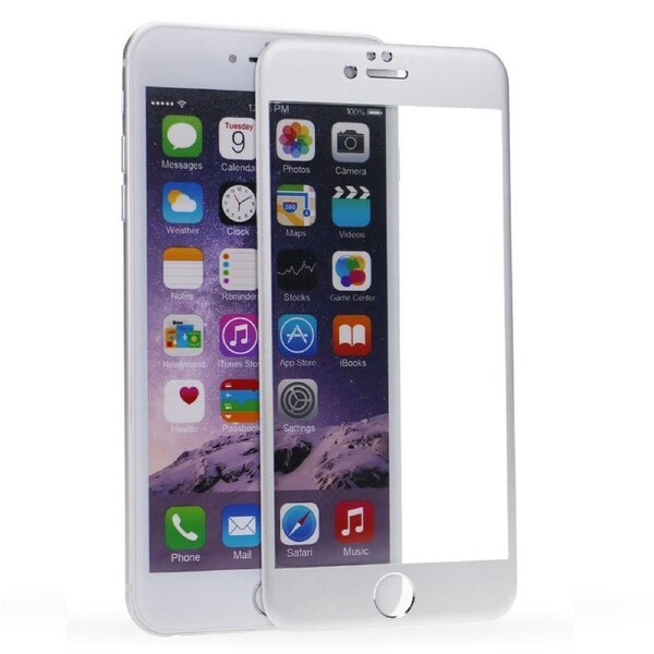 3D Full Cover Premium Tempered Glass For iPhone 6 / 6S - Silver
