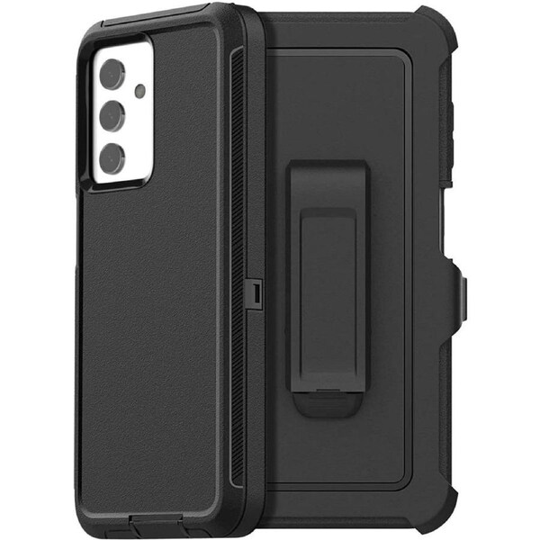 Military Grade Defender Holster Case For Galaxy A04S - Black