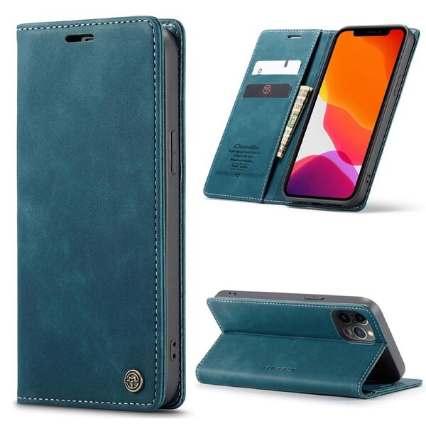 CaseMe 013 Series Slim Compact Wallet Phone Case For iPhone 12 Pro Max - Blue