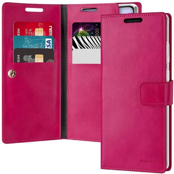 Goospery Mercury Mansoor For Galaxy Note 20 - Hot Pink Diary Wallet Phone Case