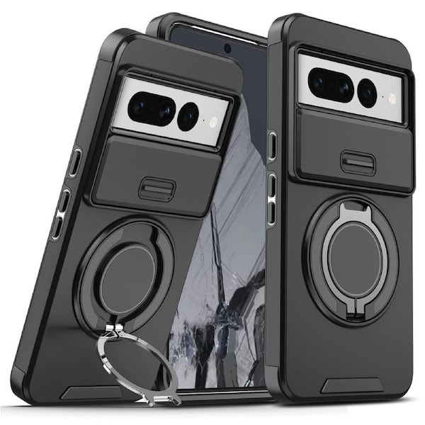 Sliding Camshield Ring Holder For Google Pixel 7 Pro - Black