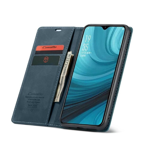 CaseMe 013 Series Slim Compact Wallet Phone Case For Oppo AX7 - Blue