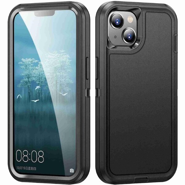 Tradies Case For iPhone 14 - Black Heavy Duty Shockproof Defender Military Grade