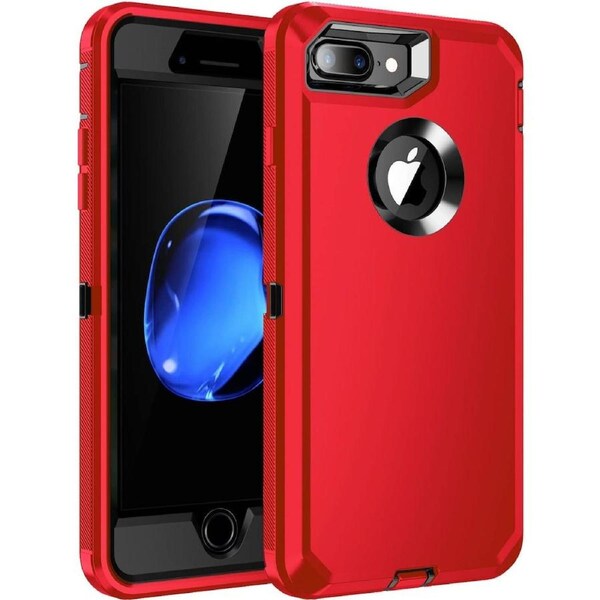 Tradies Case For iPhone 7 / 8 Plus - Red Heavy Duty Shockproof Defender Military Grade