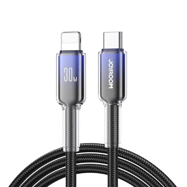 1.2m Black Joyroom S-A42 USB-C to 8-Pin 30W Fast Charging Cable