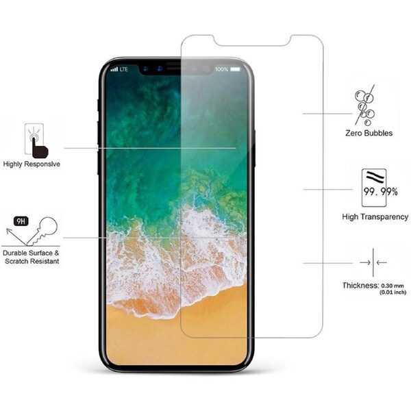 2.5d Premium Tempered Glass For iPhone XS - Clear