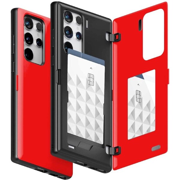 Mercury Magnetic Door Case For Galaxy S22 Ultra - Red