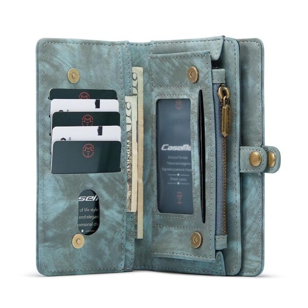 CaseMe 008 Series For Galaxy S21+ Plus - Blue Multi-Functional Wallet with Removable Inner Magnetic Case