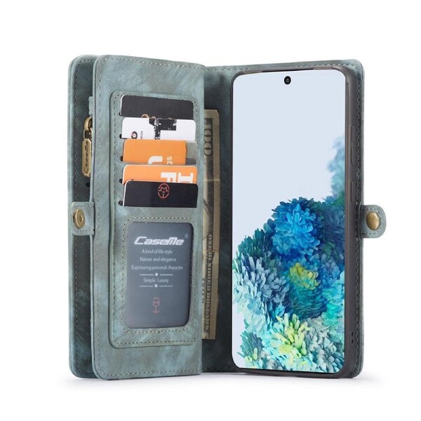 CaseMe 008 Series For Galaxy S20 Ultra - Blue Multi-Functional Wallet with Removable Inner Magnetic Case