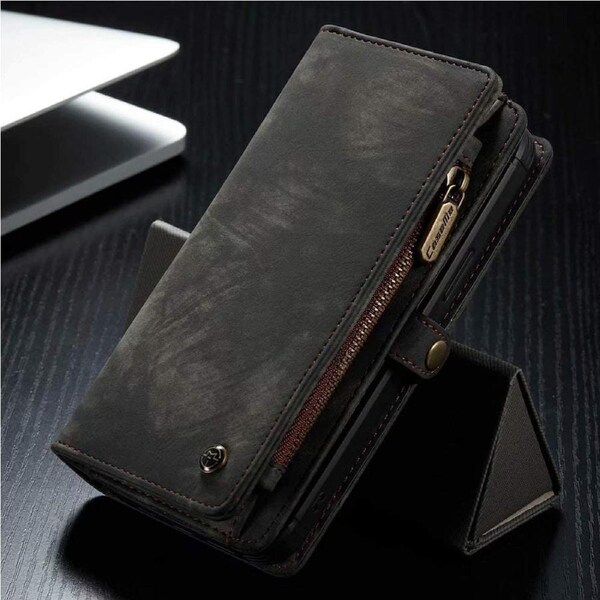 CaseMe 008 Series For iPhone 12 Pro Max - Black Multi-Functional Wallet with Removable Inner Magnetic Case