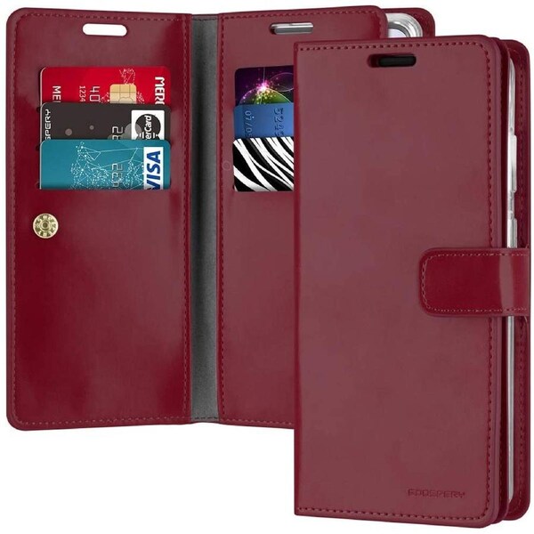 Goospery Mercury Mansoor For Galaxy S20+ Plus - Wine Diary Wallet Phone Case