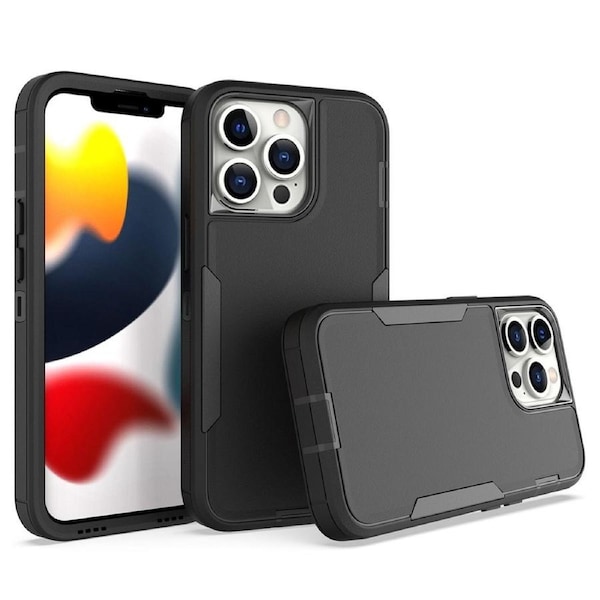 Compact Military Armour Case For iPhone 13 Pro - Black