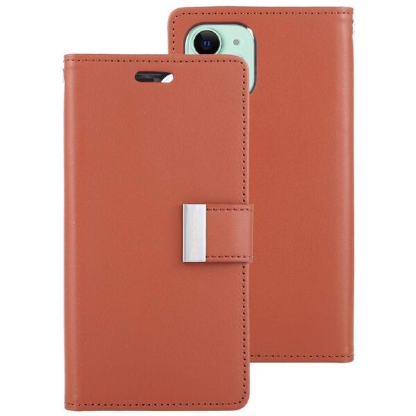 Goospery Mercury Rich Diary For iPhone 11 Pro Max - Brown Wallet Phone Case Cover Magnetic Closure