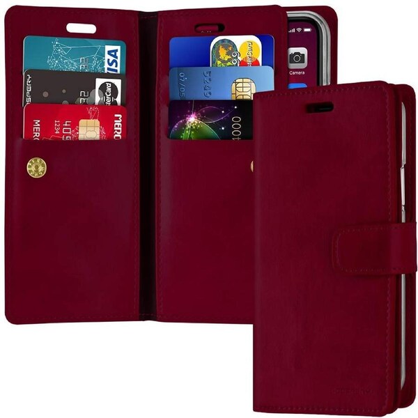 Goospery Mercury Mansoor For iPhone 11 Pro - Wine Diary Wallet Phone Case