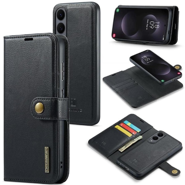 DG.Ming Wallet with Magnetic Case For Galaxy S25 Edge - Black