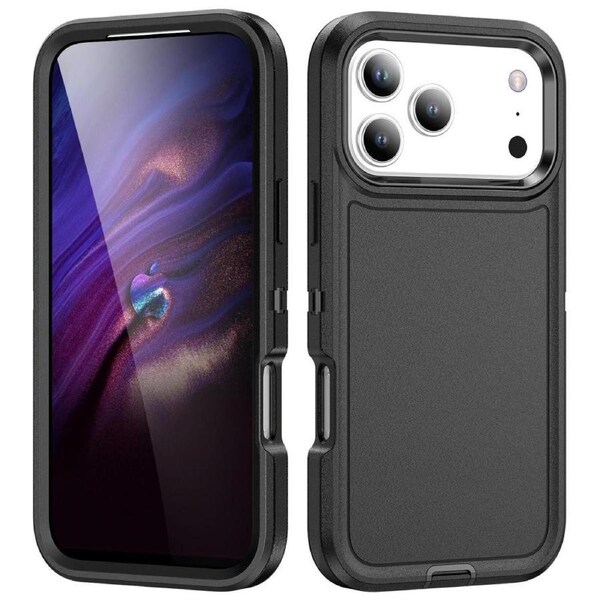 Tradies Case For iPhone 17 Pro Max - Black Heavy Duty Shockproof Defender Military Grade