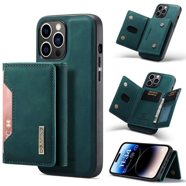 DG.Ming M2 Series 3 Fold Wallet For iPhone 14 Pro - Green