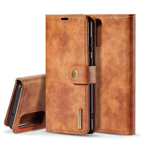 DG.Ming Wallet with Magnetic Case For Galaxy S20 - Brown